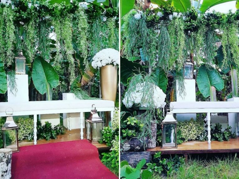 Kreatif Sungguh Pelamin Ala Yuna Ini. Hanya Berlatarkan Kebun Pisang Ayah.