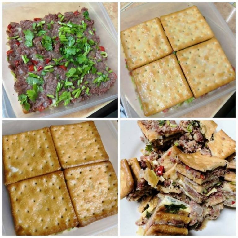 Sandwich Biskut  Daging Cincang, Idea Buat Pengantin Baru Yang Nak Cepat Dan Mudah
