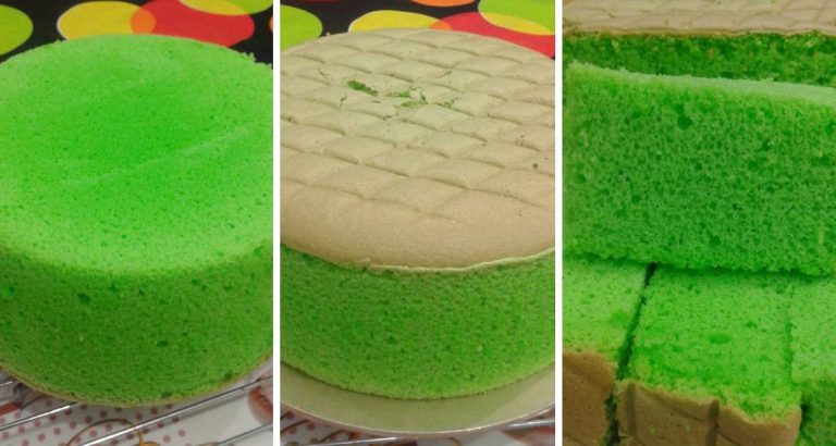 Kek Ogura Pandan , Kurang Manis Tapi Lembut Untuk Dinikmati Seisi Keluarga