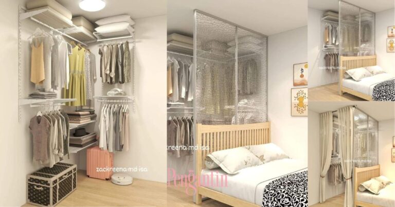 Tak Perlu Beli Almari, Pakai ‘Walk In Wardrobe’ Pun Nampak Kemas